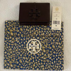 Tory Burch McGraw Flap Card Case-EUC-Tempranillo